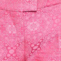 Stella McCartney Neon Pink Cotton Jacquard Tapered Pants S For Women -Stella McCartney Sales luxury women stella mccartney used clothes p324901 001