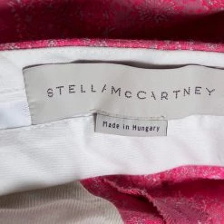 Stella McCartney Neon Pink Cotton Jacquard Tapered Pants S For Women -Stella McCartney Sales luxury women stella mccartney used clothes p324901 002