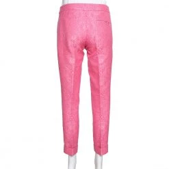 Stella McCartney Neon Pink Cotton Jacquard Tapered Pants S For Women -Stella McCartney Sales luxury women stella mccartney used clothes p324901 005