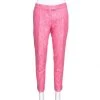 Stella McCartney Neon Pink Cotton Jacquard Tapered Pants S For Women