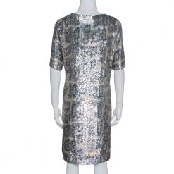 Stella McCartney Metallic Sequin Embellished Short Sleeve Shift Dress M For Women -Stella McCartney Sales luxury women stella mccartney used clothes p330120 006