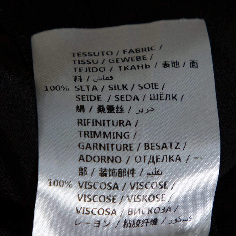 Stella McCartney Black Silk Annika Tiered Fringed Skirt M For Women 9 Stella McCartney Black Silk Annika Tiered Fringed Skirt M For Women - Image 7