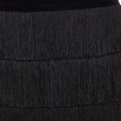 Stella McCartney Black Silk Annika Tiered Fringed Skirt M For Women 12 Stella McCartney Black Silk Annika Tiered Fringed Skirt M For Women -Stella McCartney Sales luxury women stella mccartney used clothes p333807 005