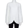 Stella McCartney Ivory Textured Jacquard Long Sleeve Blouse M For Women -Stella McCartney Sales luxury women stella mccartney used clothes p334178 005