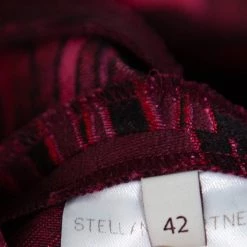 Stella McCartney Burgundy Floral Jacquard Wool Long Sleeve Dress M For Women 14 Stella McCartney Burgundy Floral Jacquard Wool Long Sleeve Dress M For Women -Stella McCartney Sales luxury women stella mccartney used clothes p347454 002