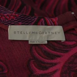 Stella McCartney Burgundy Floral Jacquard Wool Long Sleeve Dress M For Women 13 Stella McCartney Burgundy Floral Jacquard Wool Long Sleeve Dress M For Women -Stella McCartney Sales luxury women stella mccartney used clothes p347454 003