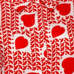 Stella McCartney Orange Hearts Print Silk & Linen Paneled Blouse L For Women -Stella McCartney Sales luxury women stella mccartney used clothes p348329 005