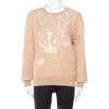 Stella McCartney Beige Leopard Jacquard Knit Sweatshirt L For Women -Stella McCartney Sales luxury women stella mccartney used clothes p349583 002