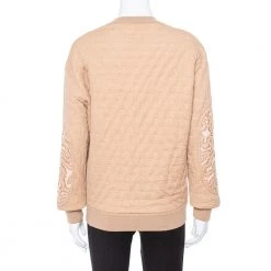 Stella McCartney Beige Leopard Jacquard Knit Sweatshirt L For Women -Stella McCartney Sales luxury women stella mccartney used clothes p349583 007