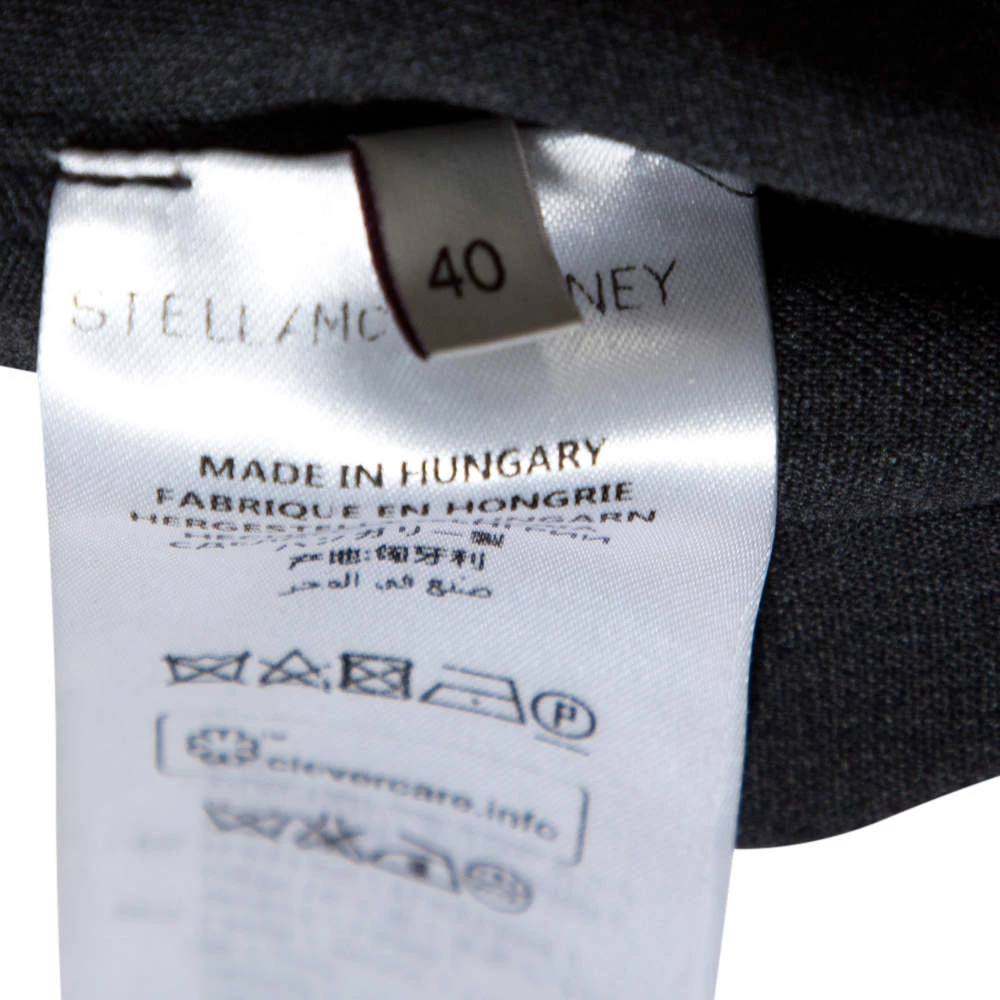 Stella McCartney Grey Stretch Wool Mirella Peplum Top S For Women 8 Stella McCartney Grey Stretch Wool Mirella Peplum Top S For Women - Image 6