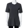 Stella McCartney Grey Stretch Wool Mirella Peplum Top S For Women -Stella McCartney Sales luxury women stella mccartney used clothes p350997 005
