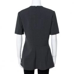 Stella McCartney Grey Stretch Wool Mirella Peplum Top S For Women 11 Stella McCartney Grey Stretch Wool Mirella Peplum Top S For Women -Stella McCartney Sales luxury women stella mccartney used clothes p350997 007