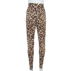 Stella McCartney Brown Animal Print Knit Pants M For Women