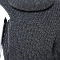 Stella McCartney Grey Cable Knit Turtleneck Asymmetric Maxi Sweater M For Women -Stella McCartney Sales luxury women stella mccartney used clothes p366807 002