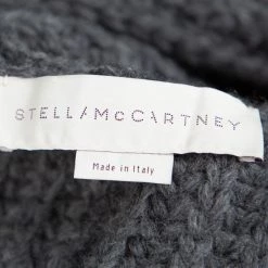 Stella McCartney Grey Cable Knit Turtleneck Asymmetric Maxi Sweater M For Women -Stella McCartney Sales luxury women stella mccartney used clothes p366807 004