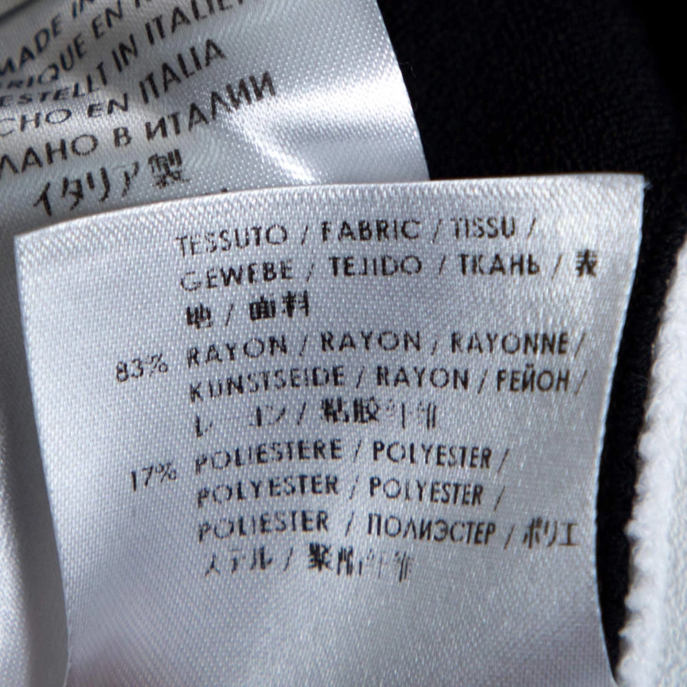 Stella McCartney Navy Blue & White Striped Knit Structured Midi Dress M For Women 8 Stella McCartney Navy Blue & White Striped Knit Structured Midi Dress M For Women - Image 6