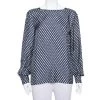 Stella McCartney Navy Blue Check Patterned Silk Oversized Top S For Women -Stella McCartney Sales luxury women stella mccartney used clothes p389557 007