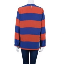 Stella McCartney Blue And Orange Stripped Long Sleeve Top S For Women -Stella McCartney Sales luxury women stella mccartney used clothes p39412 0003