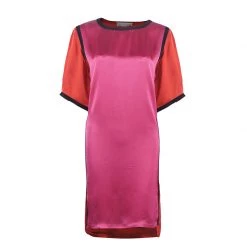 Stella McCartney Red And Pink Satin Dress S For Women