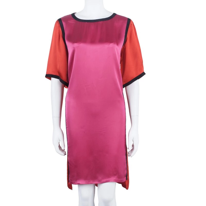 Stella McCartney Red And Pink Satin Dress S For Women 4 Stella McCartney Red And Pink Satin Dress S For Women - Image 2