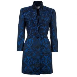 Stella McCartney Blue Wool Brocade Jacquard Jacket M For Women