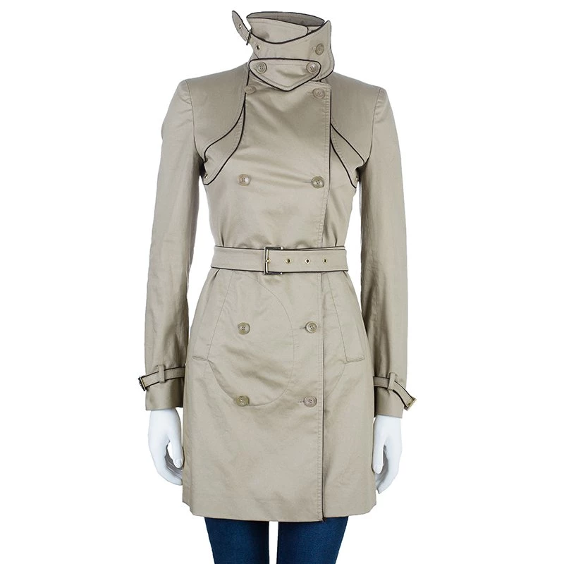 Stella McCartney Beige Belted Overcoat S For Women 4 Stella McCartney Beige Belted Overcoat S For Women - Image 2