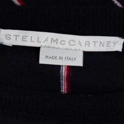 Stella McCartney Navy Blue Striped Wool Hi-Low Hem Jumper S For Women -Stella McCartney Sales luxury women stella mccartney used clothes p412714 007