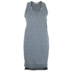 Stella McCartney Gray Cotton Sleeveless Dress XS For Women