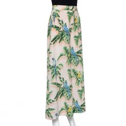 Stella McCartney Pastel Pink Printed Silk Palazzo Trousers S For Women -Stella McCartney Sales luxury women stella mccartney used clothes p421634 003