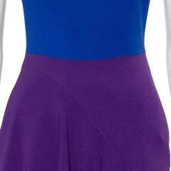 Stella McCartney Blue & Violet Crepe Paneled Sleeveless Dress S For Women -Stella McCartney Sales luxury women stella mccartney used clothes p424090 003