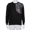 Stella McCartney Black Cotton Knit Paisley Jacquard Patch Detail Sweatshirt S For Women -Stella McCartney Sales luxury women stella mccartney used clothes p425673 001