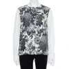 Stella McCartney Monochrome Floral Printed Silk Asymmetric Hem Detail Top M For Women -Stella McCartney Sales luxury women stella mccartney used clothes p433663 001