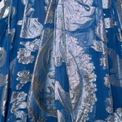 Stella McCartney Blue Floral Lamé Asymmetrical Hem Top M For Women -Stella McCartney Sales luxury women stella mccartney used clothes p436896 001