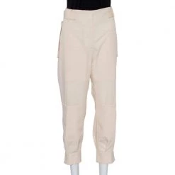 Stella McCartney Cream Wool Cargo Pants M For Women
