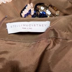 Stella McCartney Brown Sequin Embellished Silk Shift Dress M For Women -Stella McCartney Sales luxury women stella mccartney used clothes p441303 002