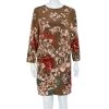 Stella McCartney Brown Sequin Embellished Silk Shift Dress M For Women