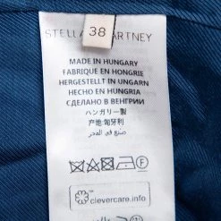 Stella McCartney Blue Crepe Button Front Blazer & Zipper Detail Elastic Waist Trousers S For Women -Stella McCartney Sales luxury women stella mccartney used clothes p444674 007