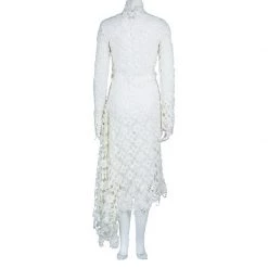 Stella McCartney White Daisy Embroidery Turtle Neck Dress XS For Women -Stella McCartney Sales luxury women stella mccartney used clothes p44822 003