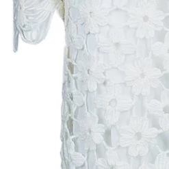 Stella McCartney White Daisy Embroidery Turtle Neck Dress XS For Women -Stella McCartney Sales luxury women stella mccartney used clothes p44822 006