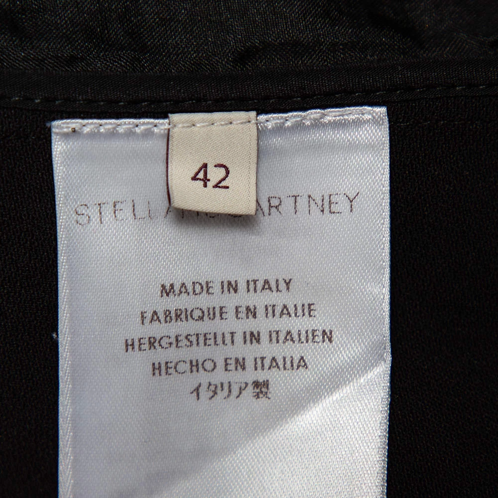 Stella McCartney Black Crepe & Lace Oversized Mini Dress M For Women 8 Stella McCartney Black Crepe & Lace Oversized Mini Dress M For Women - Image 6