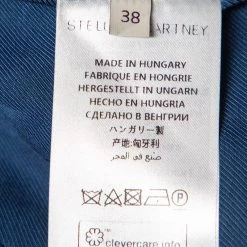 Stella McCartney Blue Wool Contrast Collar Trim Blazer & Tapered Leg Trousers S For Women 17 Stella McCartney Blue Wool Contrast Collar Trim Blazer & Tapered Leg Trousers S For Women -Stella McCartney Sales luxury women stella mccartney used clothes p450690 004