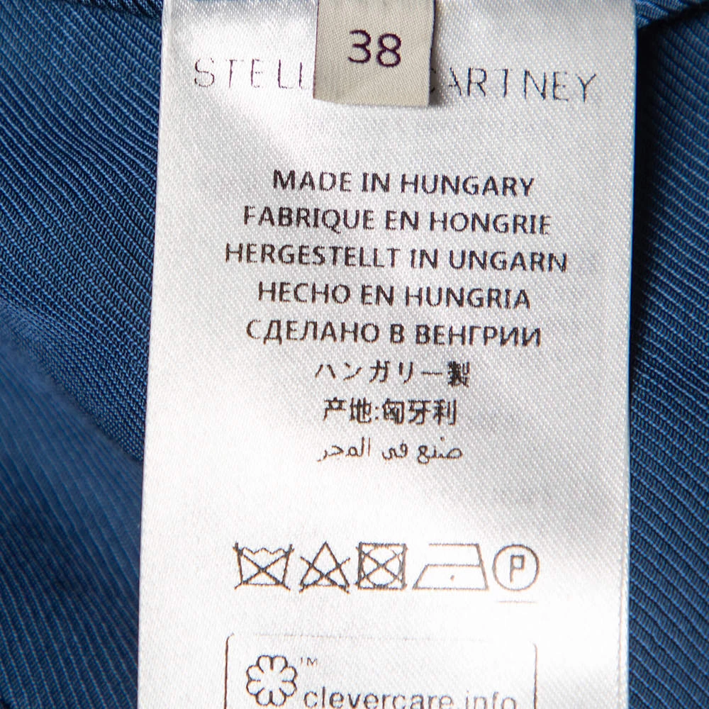 Stella McCartney Blue Wool Contrast Collar Trim Blazer & Tapered Leg Trousers S For Women 9 Stella McCartney Blue Wool Contrast Collar Trim Blazer & Tapered Leg Trousers S For Women - Image 7