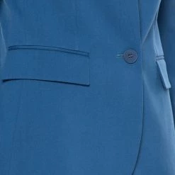 Stella McCartney Blue Wool Contrast Collar Trim Blazer & Tapered Leg Trousers S For Women 15 Stella McCartney Blue Wool Contrast Collar Trim Blazer & Tapered Leg Trousers S For Women -Stella McCartney Sales luxury women stella mccartney used clothes p450690 008