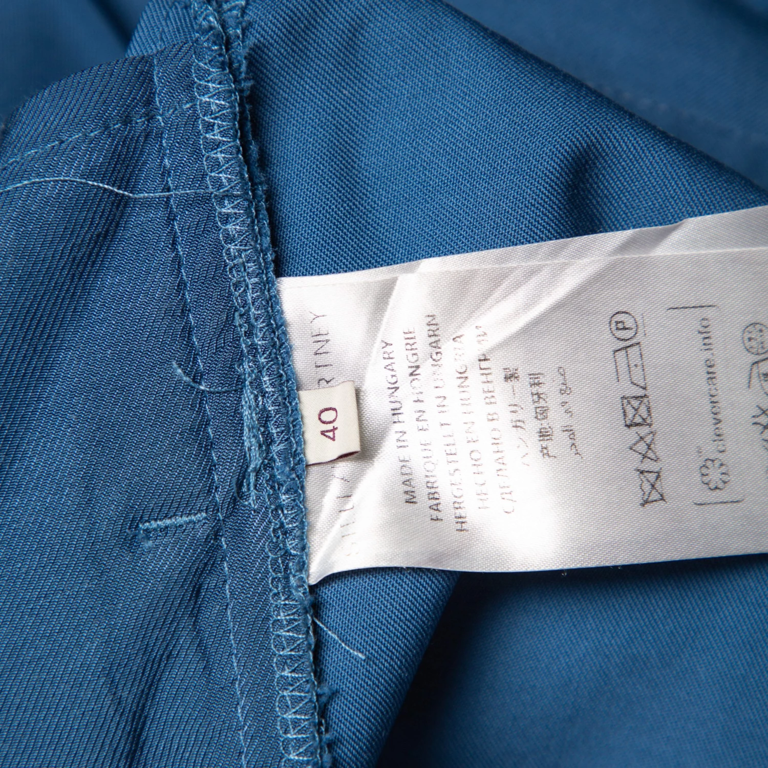 Stella McCartney Blue Wool Contrast Collar Trim Blazer & Tapered Leg Trousers S For Women 10 Stella McCartney Blue Wool Contrast Collar Trim Blazer & Tapered Leg Trousers S For Women - Image 8