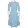 Stella McCartney Powder Blue Crepe Paneled Midi Dress S For Women