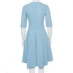 Stella McCartney Powder Blue Crepe Paneled Midi Dress S For Women -Stella McCartney Sales luxury women stella mccartney used clothes p452164 004