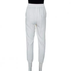 Stella McCartney White Crepe Julia Joggers S For Women -Stella McCartney Sales luxury women stella mccartney used clothes p452174 007