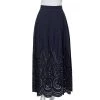 Stella McCartney Navy Blue Embroidered Cotton Penelope Midi Skirt S For Women -Stella McCartney Sales luxury women stella mccartney used clothes p452329 002