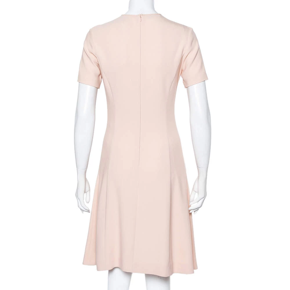 Stella McCartney Light Pink Crepe Keyhole Neck Detail Skater Dress S For Women 5 Stella McCartney Light Pink Crepe Keyhole Neck Detail Skater Dress S For Women - Image 3