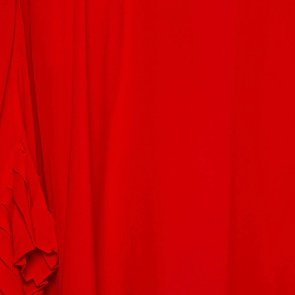 Stella McCartney Red Silk Ruffle Detail Ashlyn Midi Skirt S For Women 6 Stella McCartney Red Silk Ruffle Detail Ashlyn Midi Skirt S For Women - Image 4